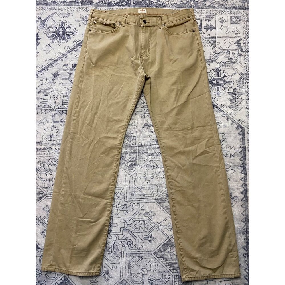 Vtg Dockers Mens Straight Fit Khaki Pants 36x32‎ 100% Cotton Beige Casual Wear